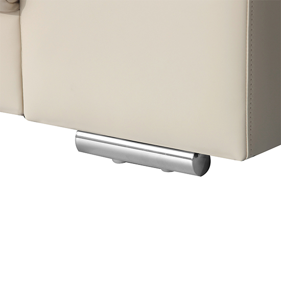 Kensington Faux Leather 2 Seater Sofa In Ivory