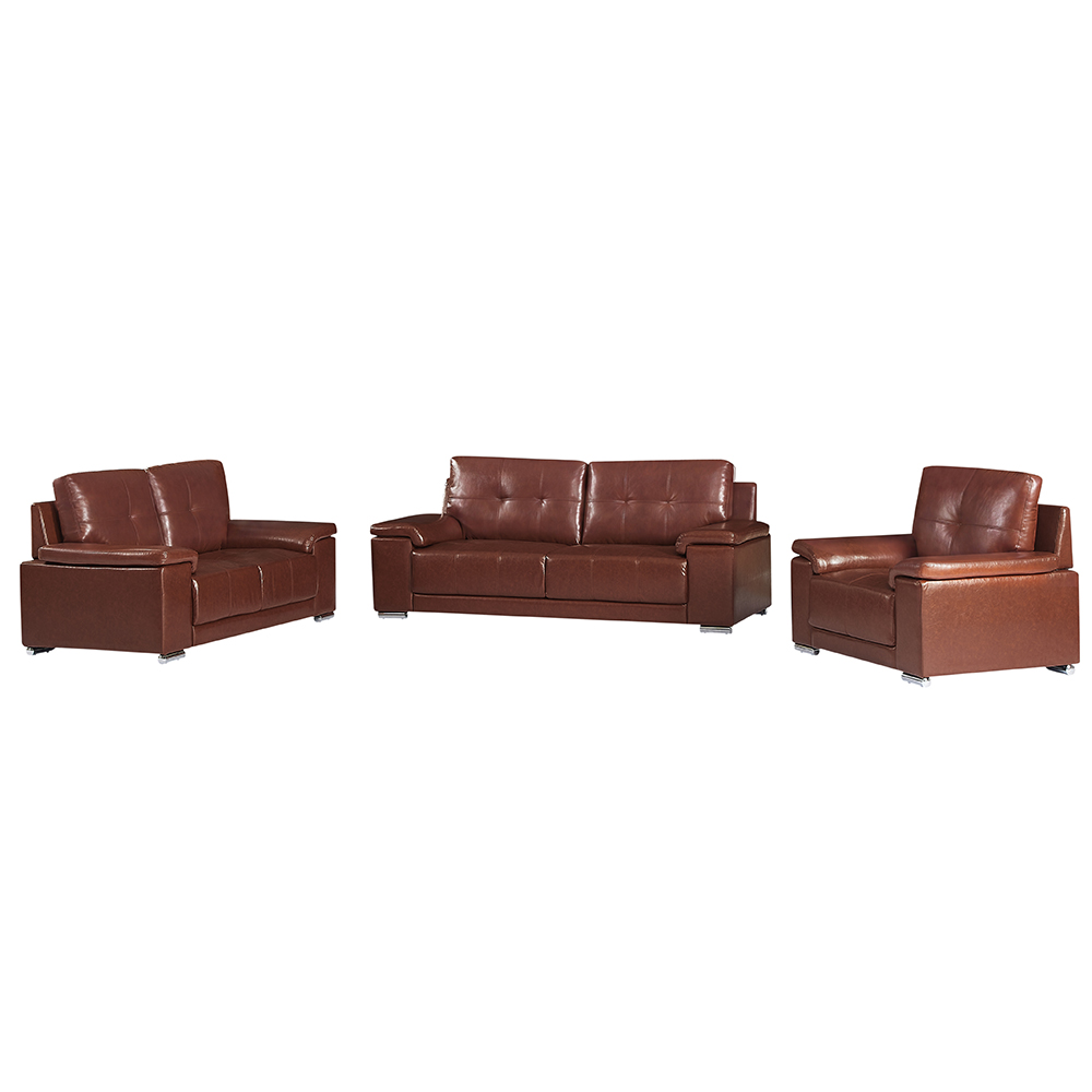Kensington Faux Leather 3+2+1 Seater Sofa Set in Tan