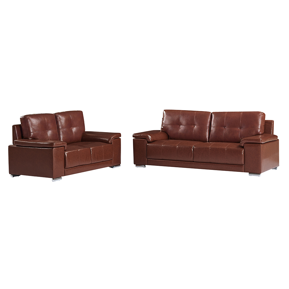 Kensington Faux Leather 3+2 Seater Sofa Set in Tan
