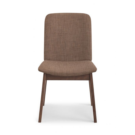 Kaiha Walnut Fabric Dining Chair In Pair Furniture in Fashion