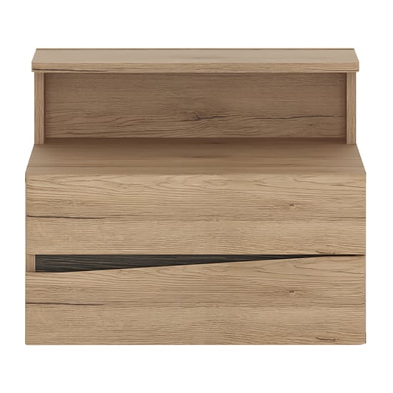 Product photograph of Kenstoga Right Handed 2 Drawers Bedside Cabinet In Grained Oak from Furniture in Fashion