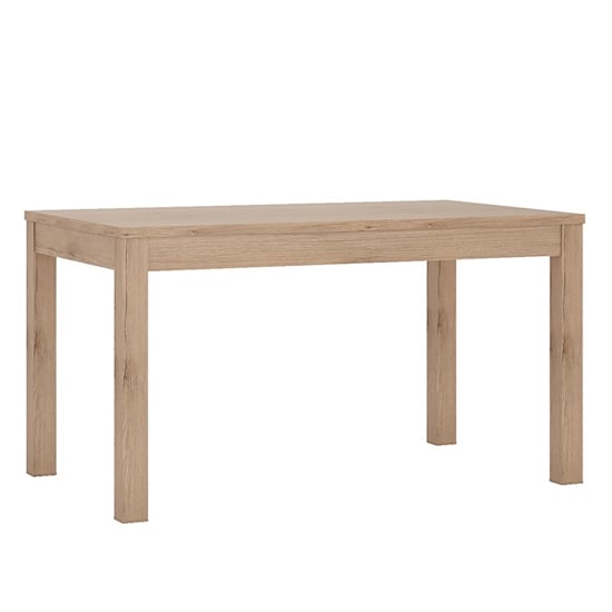 Product photograph of Kenstoga Wooden Extending Dining Table In Grained Oak from Furniture in Fashion