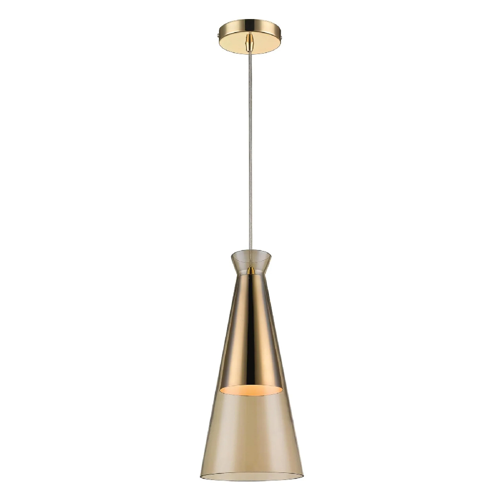 Read more about Kentish champagne shade pendant light in gold