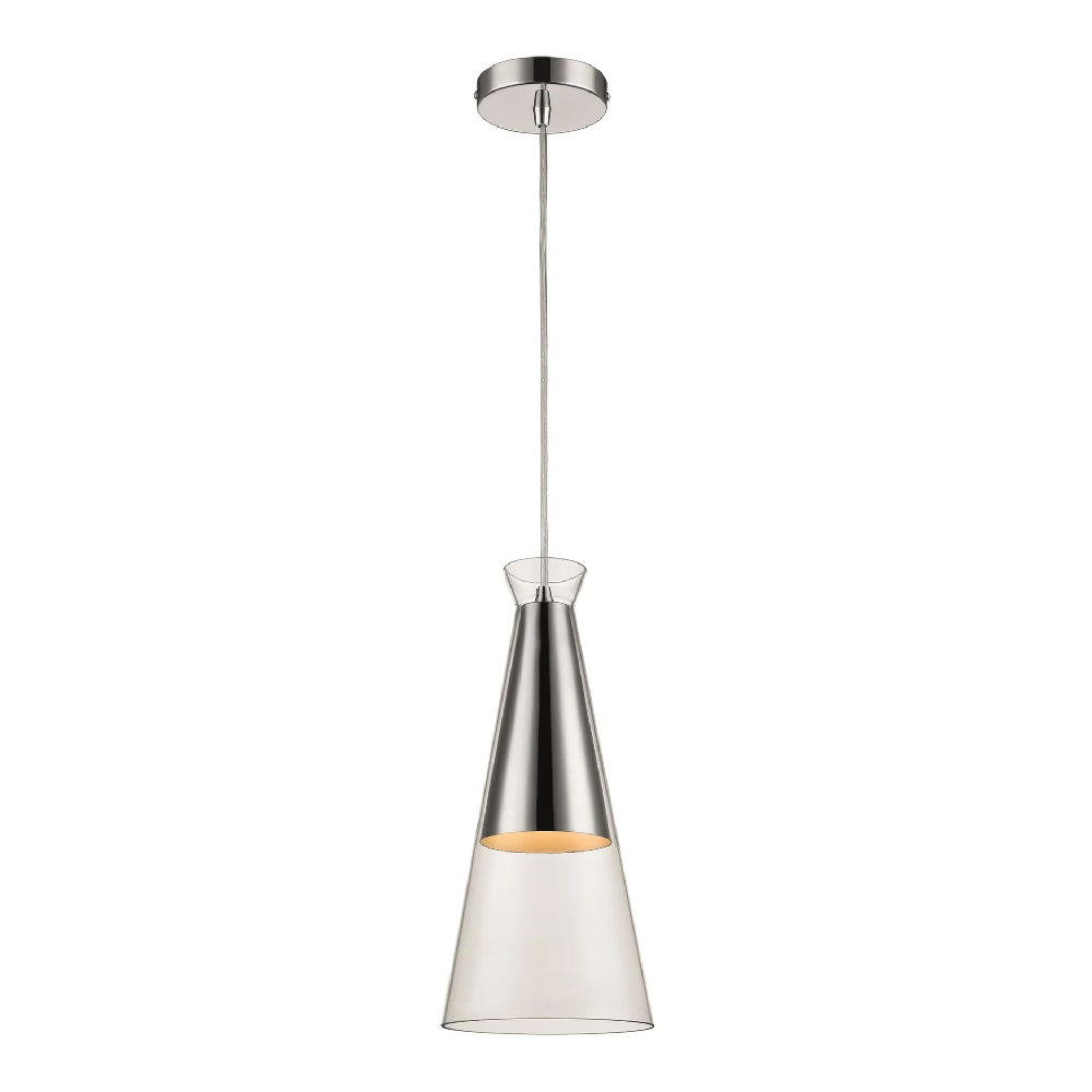 Read more about Kentish clear shade pendant light in chrome