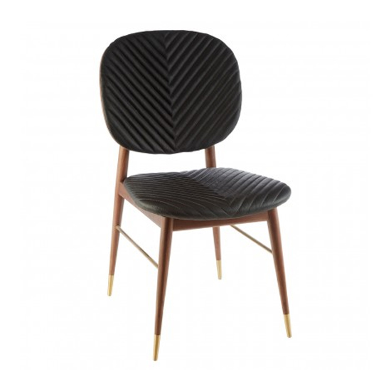 Kentona Black Faux Leather Dining Chairs In A Pair_2