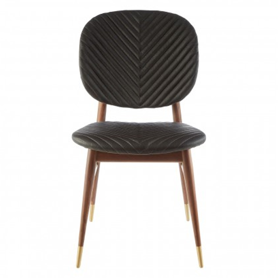 Kentona Black Faux Leather Dining Chairs In A Pair_3