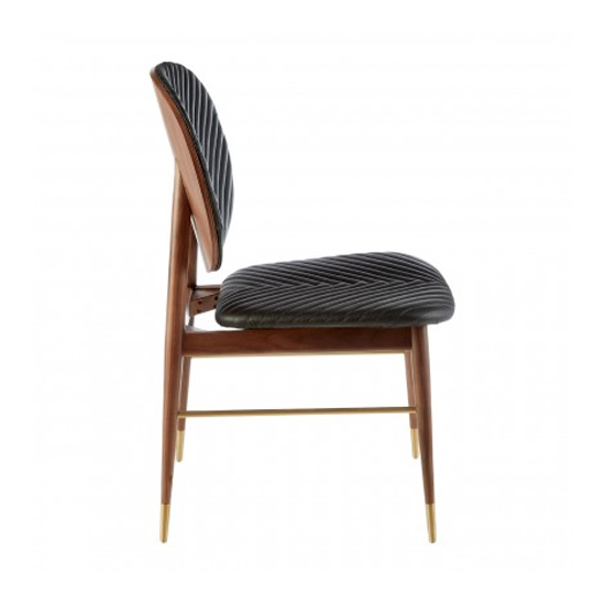 Kentona Black Faux Leather Dining Chairs In A Pair_4