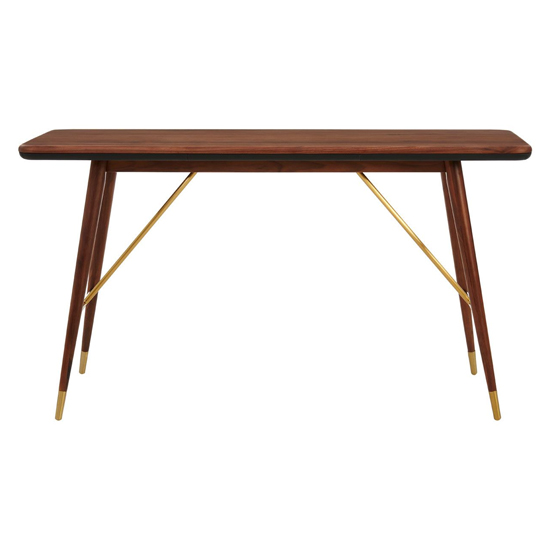 Kentona Wooden Console Table In Dark Walnut