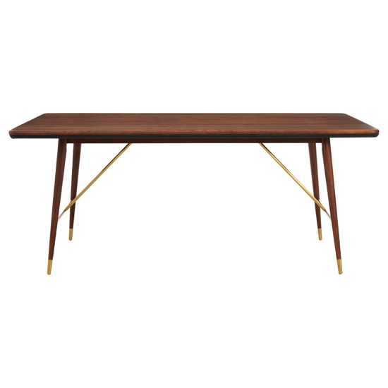 Kentona Wooden Dining Table In Dark Walnut