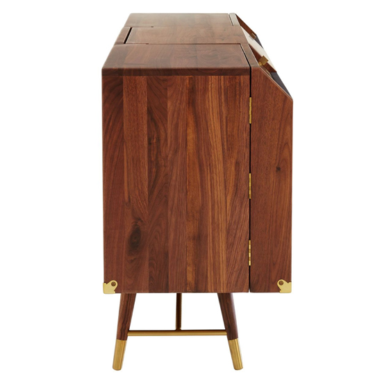 Kentona Wooden Sideboard With 2 Doors In Black And Walnut