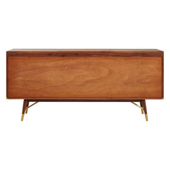 Kentona Wooden Sideboard With 2 Doors In Black And Walnut