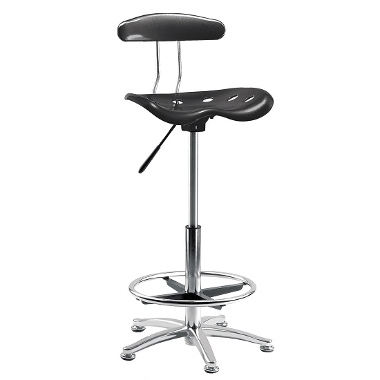 Read more about Kentucky contemporary chair in black with castors