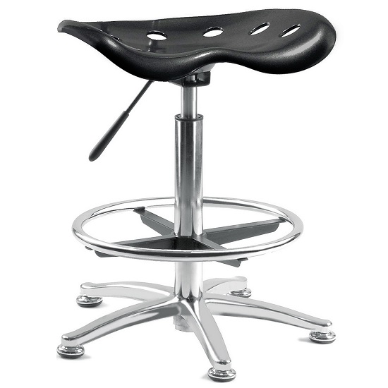 Photo of Kentucky contemporary stool in black with castors