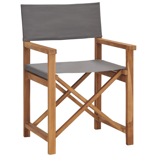 Kenya Outdoor Wooden Directors Chair In Brown And Grey Furniture in