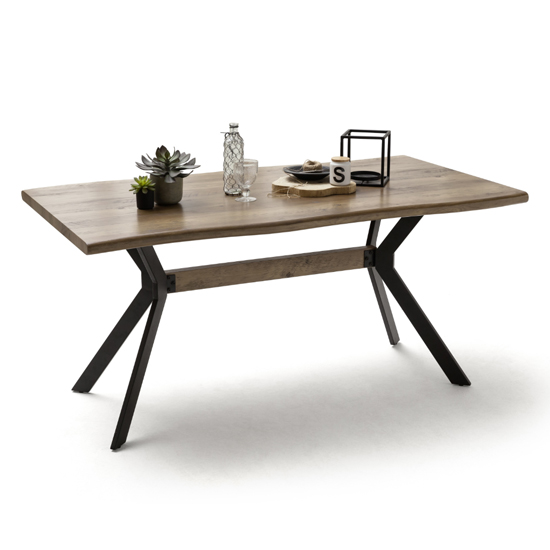 Kerala Wooden Dining Table In Antique Wild Oak Furniture in Fashion