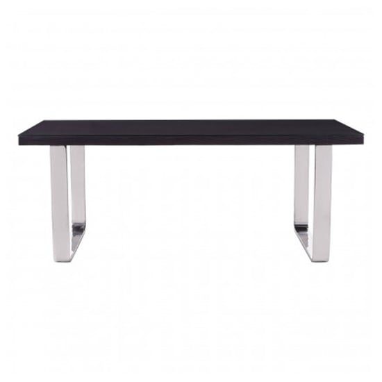 Kero Glass Top Dining Table In Black With U-Shaped Base_2