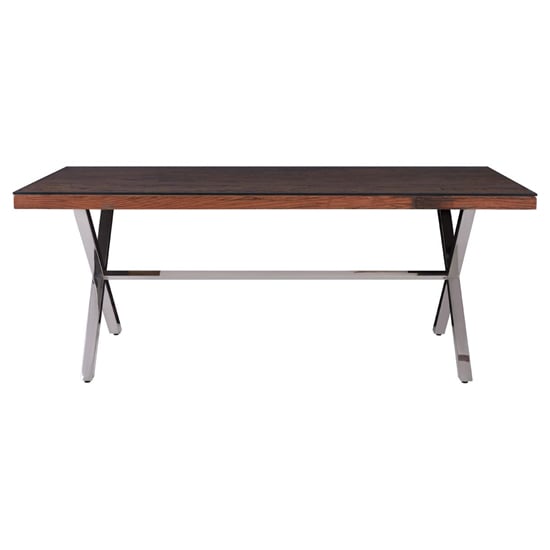 Kero Glass Top Dining Table With Cross Base In Natural_2
