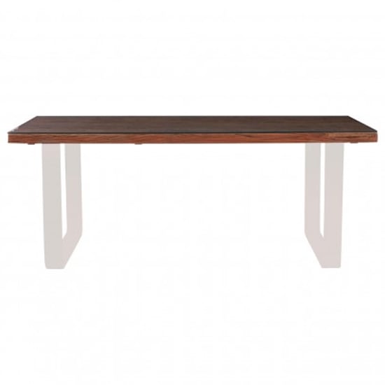 Kero Glass Top Dining Table In Natural With U-Shaped Base