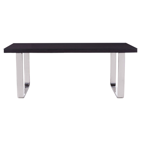 Kero Glass Top Dining Table With U-Shaped Base In Black