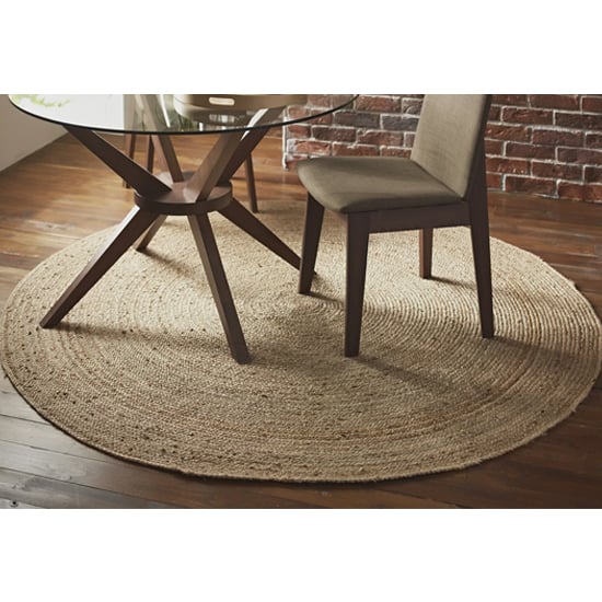 Photo of Kerrville small round jute rug in brown