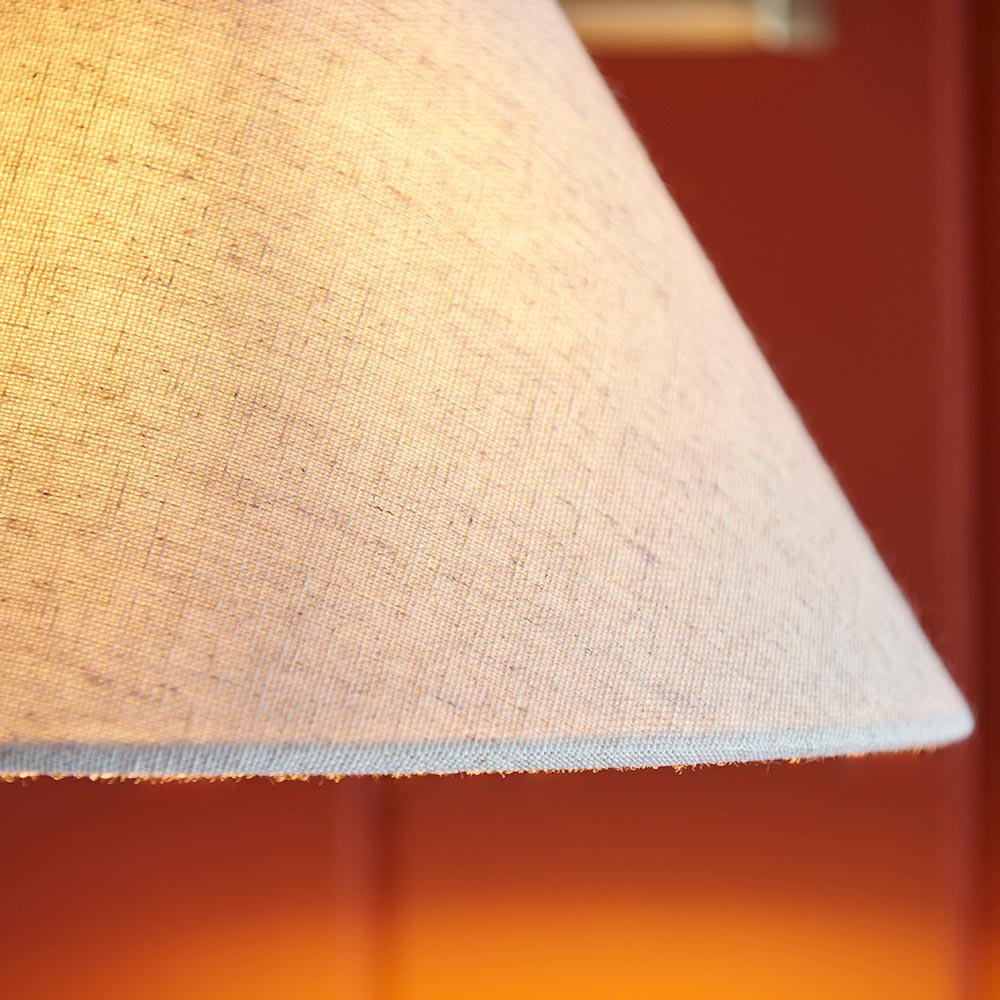 Kerrville Textured Fabric Wall Light In Antique Brass