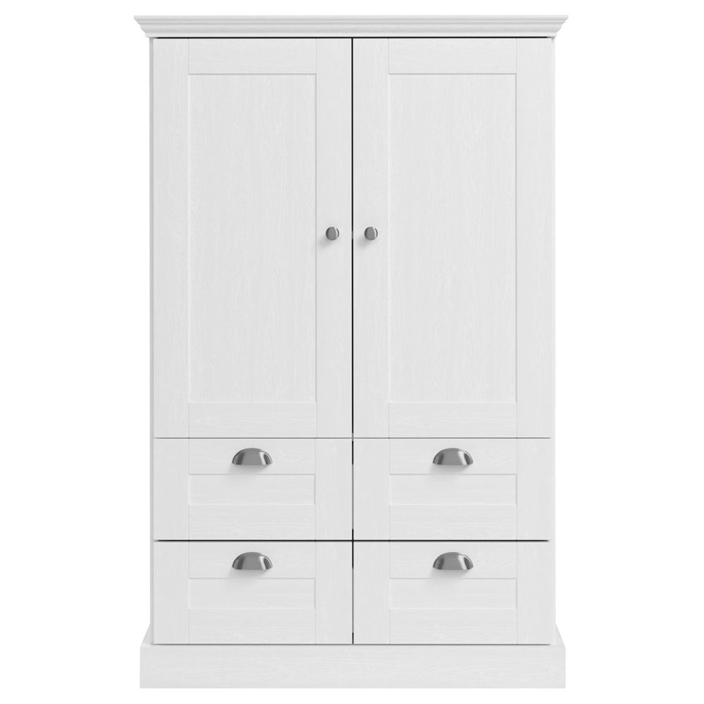 Kervan Wooden Highboard with 2 Doors in White