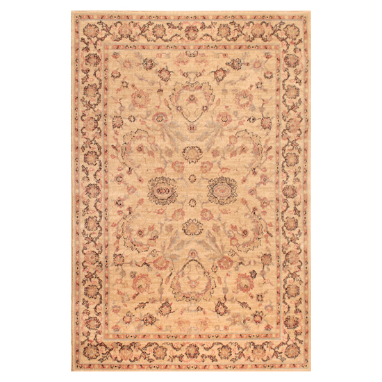 Product photograph of Keshan 160x230cm Supreme Shiraz Wool Rug In Cream from Furniture in Fashion