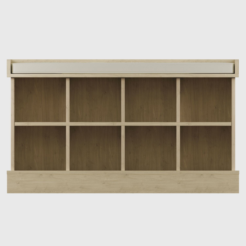 Keswick Wooden Shoe Storage Seating Bench In Oak
