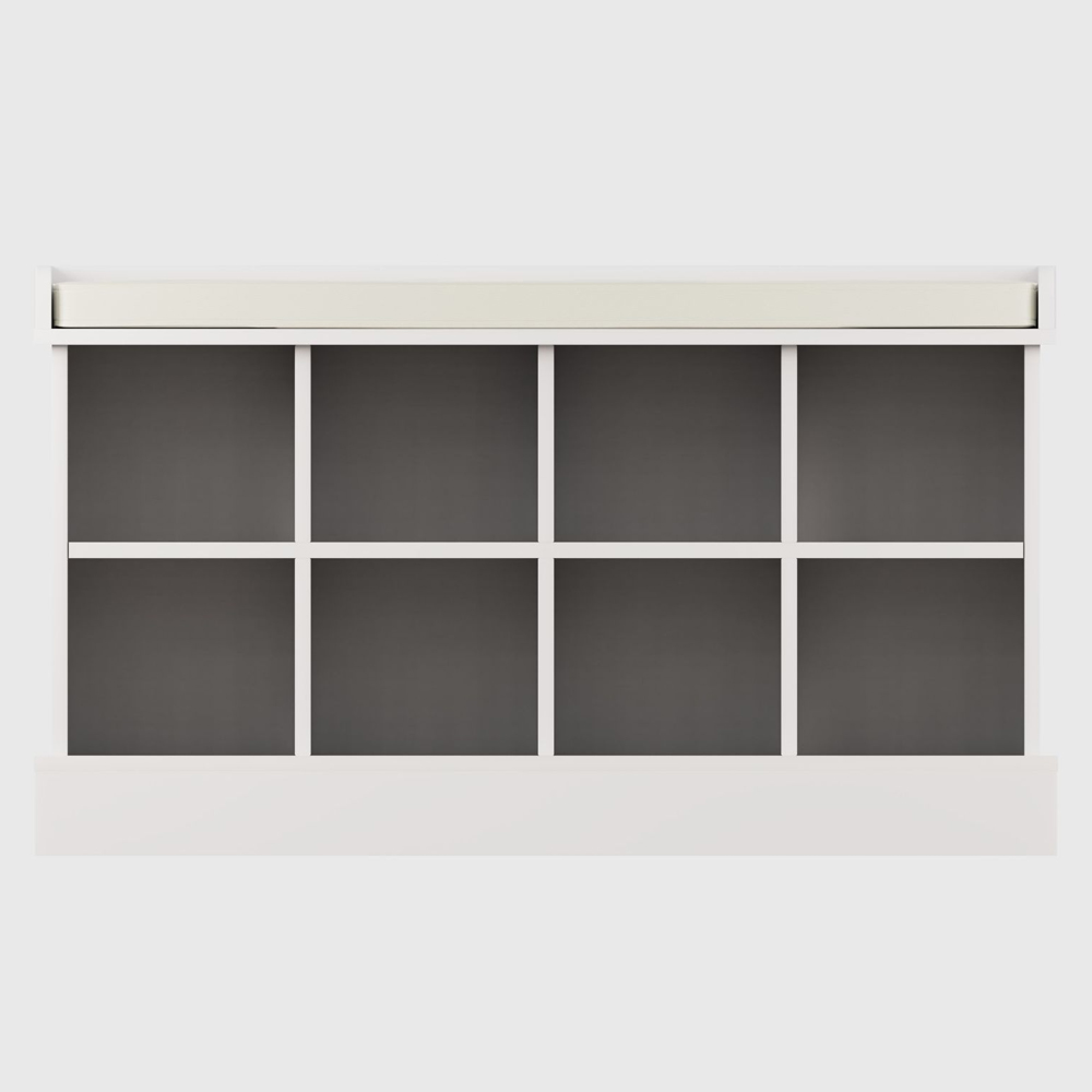 Keswick Wooden Shoe Storage Seating Bench In White