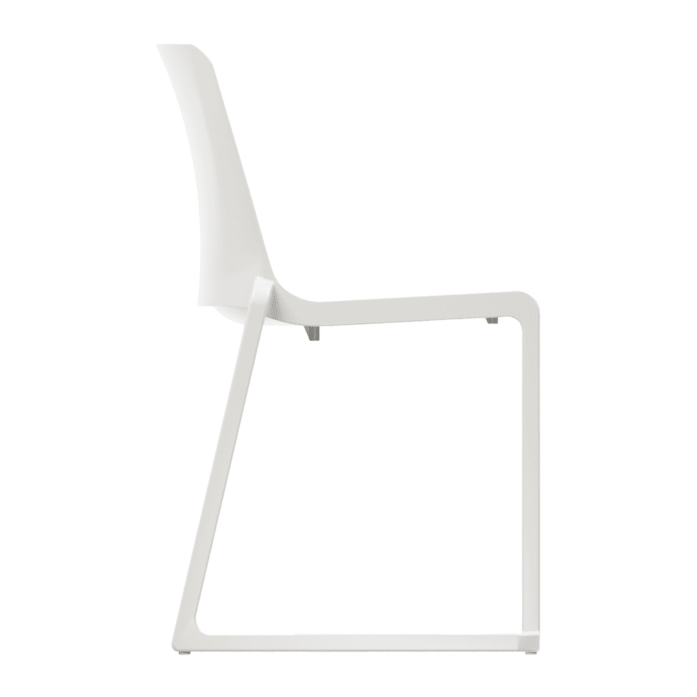 Ketchum White Polypropylene Stacking Side Chairs In Pair