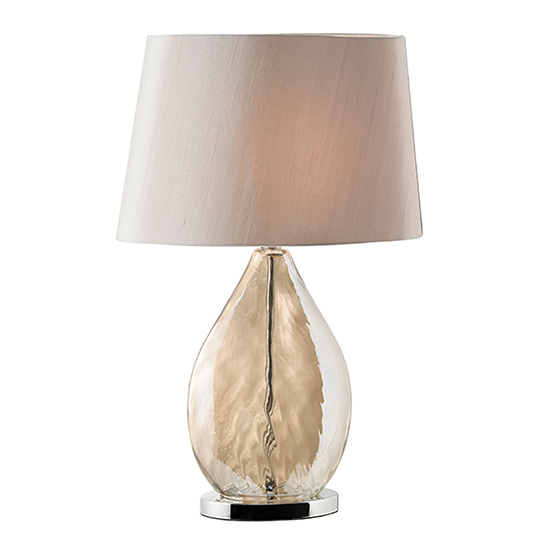 Kew Mink Fabric Table Lamp In Gold