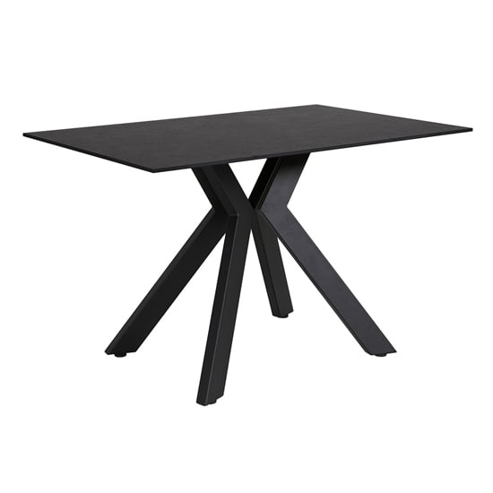 Product photograph of Kiel Metal Dining Table Rectangular 1600mm In Black from Furniture in Fashion