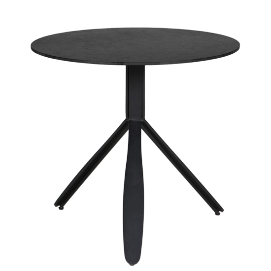 Kiel Metal Dining Table Round In Black