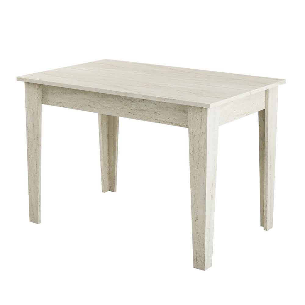 Kiev Wooden Dining Table in Travertine Marble Effect