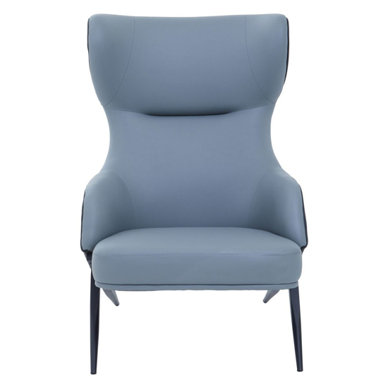 Kievy Faux Leather Upholstered Armchair In Grey