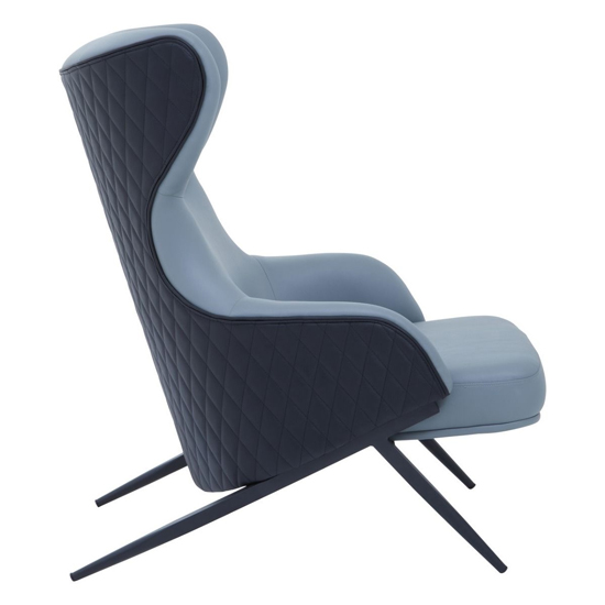 Kievy Faux Leather Upholstered Armchair In Grey