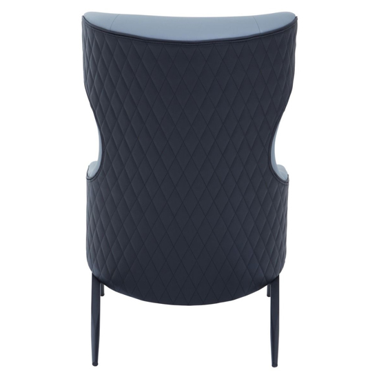 Kievy Faux Leather Upholstered Armchair In Grey