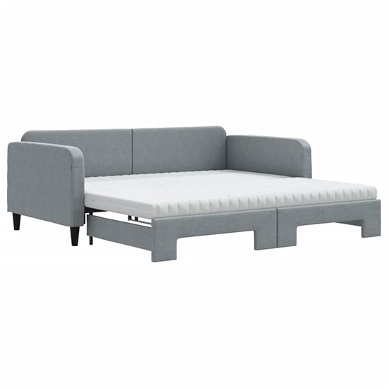 Kigali Fabric Daybed With Guest Bed In Light Grey