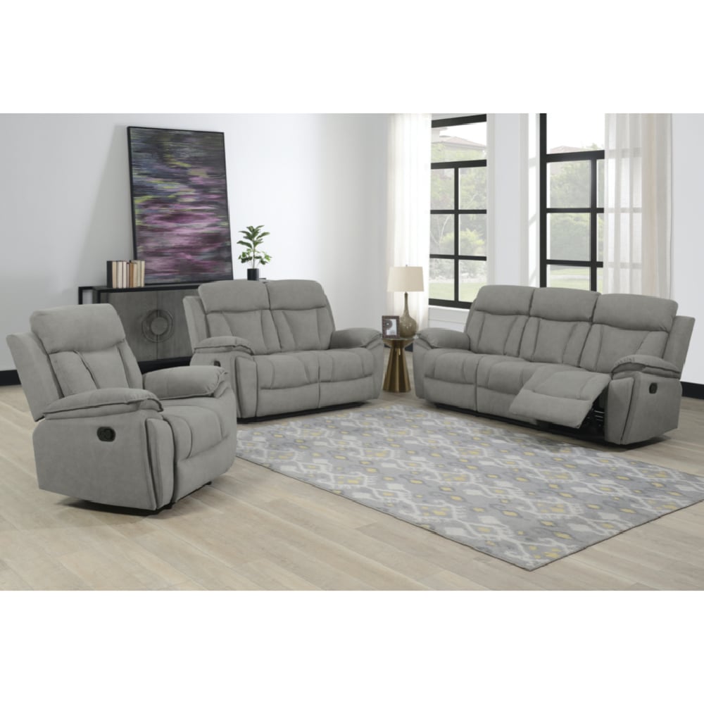 Killeen Fabric Recliner Sofa Suite In Grey