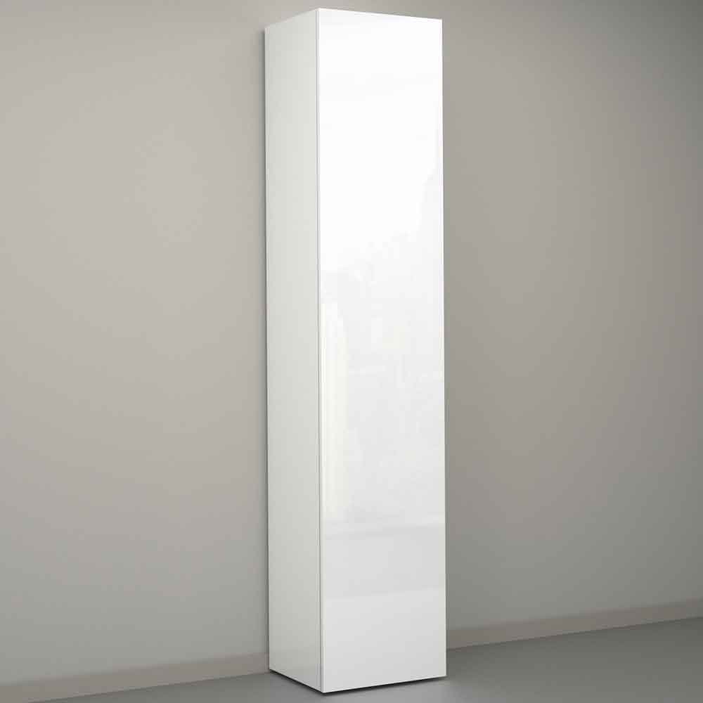 Killington High Gloss Shoe Storage Cabinet With 1 Door In White