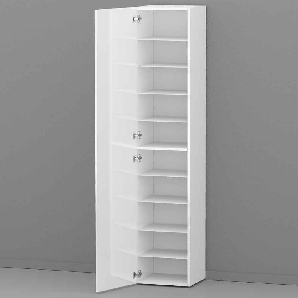 Killington High Gloss Shoe Storage Cabinet With 1 Door In White
