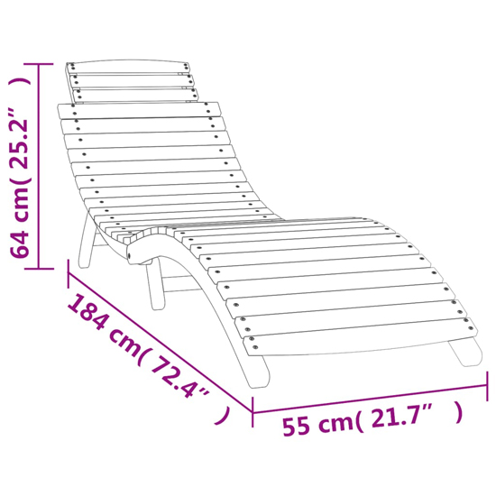 Kilmer Solid Wood Set Of 2 Sun Loungers With Cream Cushions