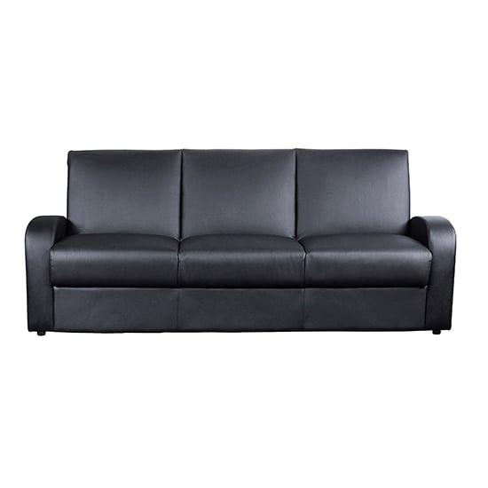 Read more about Kailey pu leather sofa bed in black