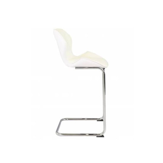Kimberly Bar Stools In White Faux Leather In A Pair_2