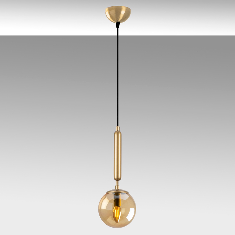 King Metal Ceiling Pendant Light in Gold