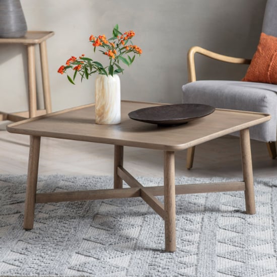Read more about Kinghamia wooden square coffee table in grey