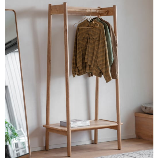 Product photograph of Kinghamia Wooden Open Coat Rack In Oak from Furniture in Fashion