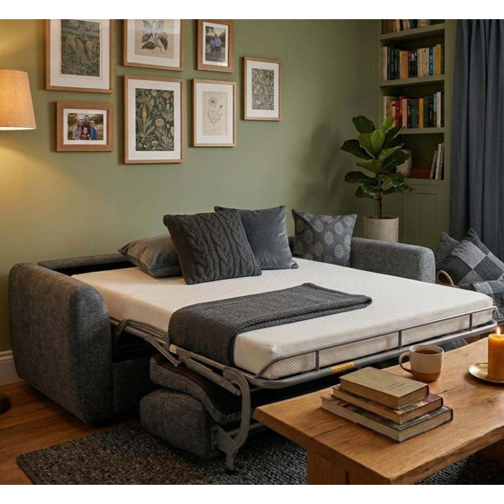 Kingsley Fabric 2.5 Seater Sofa Bed in Grey