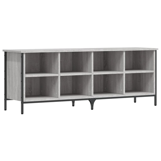 Kinsley Shoe Storage Cabinet With 8 Compartments In Grey Oak