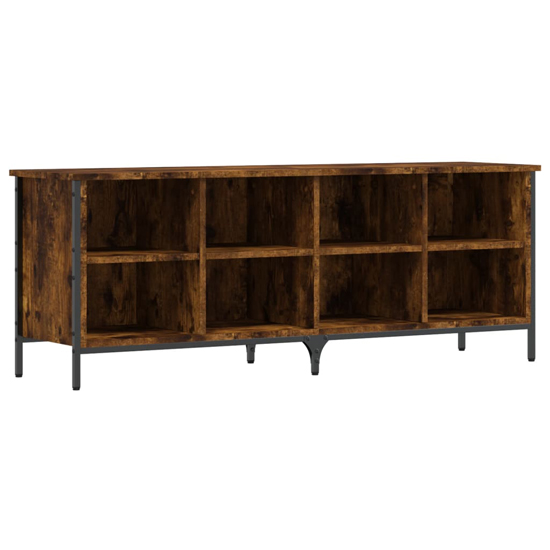 Kinsley Shoe Storage Cabinet With 8 Compartments In Smoked Oak